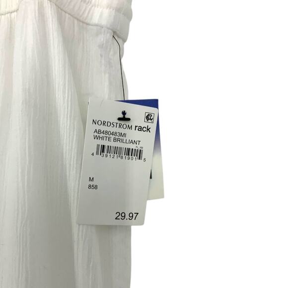 Abound Wide Leg Cotton Gauze Pants In White Brilliant Size Medium NWT $30 MSRP - Picture 4 of 9